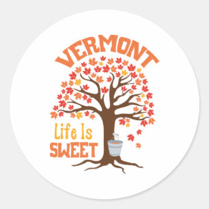 Vermont Sweet Life Classic Round Sticker