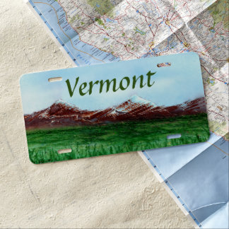 Vermont the Green Mountain State License Plate