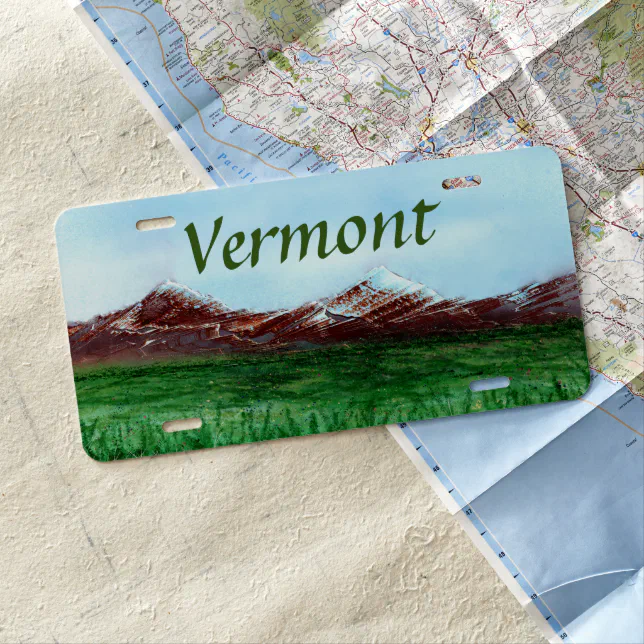 Vermont the Green Mountain State License Plate | Zazzle