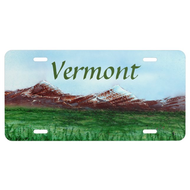 Vermont the Green Mountain State License Plate | Zazzle