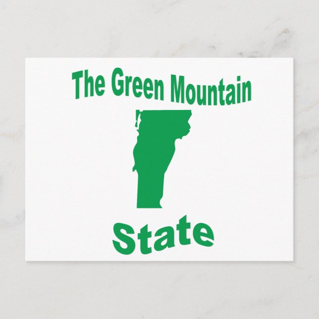 Vermont: The Green Mountain State Postcard (Front)