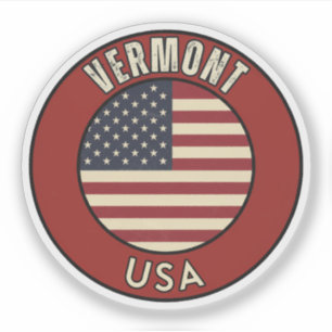 Vermont United States of America  Sticker