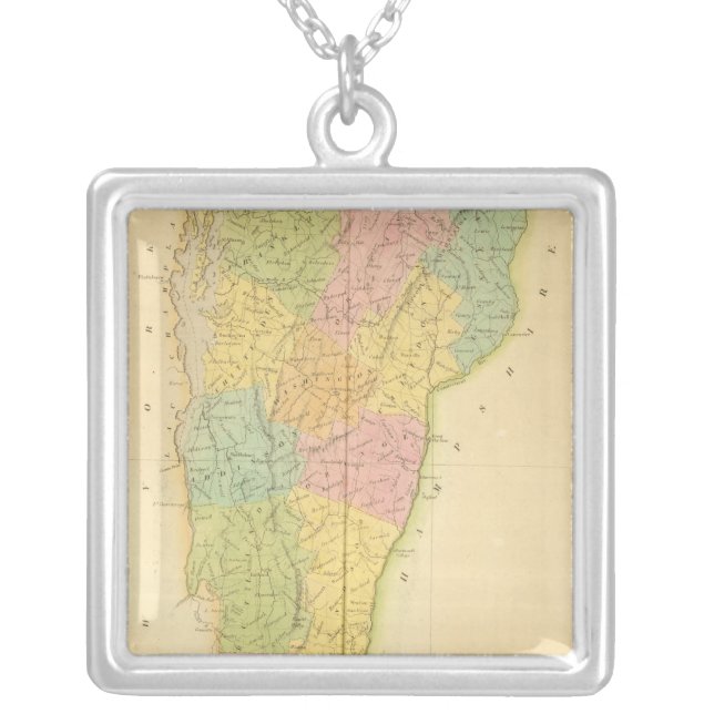 Vermont US Silver Plated Necklace (Front)