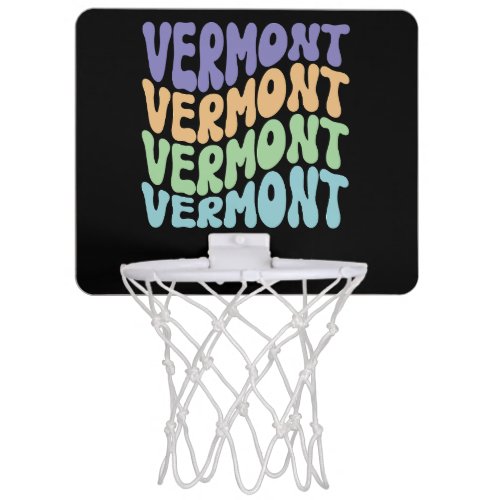 Vermont USA State retro Mini Basketball Hoop
