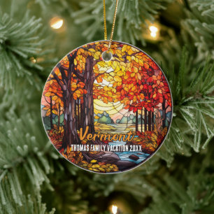 Vermont Vacation Souvenir  Ceramic Ornament