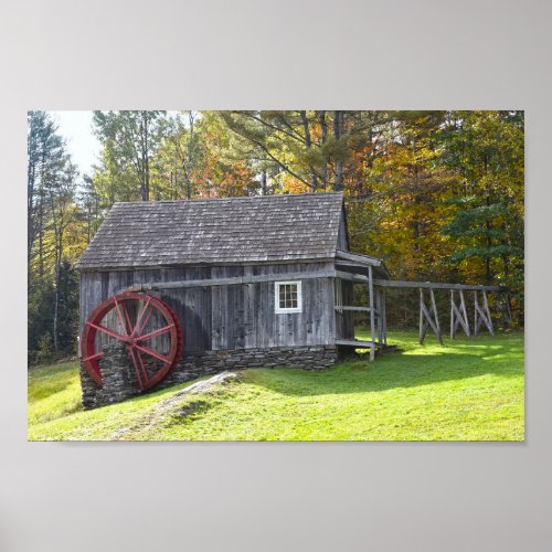 Vermont Vintage Gristmill Poster