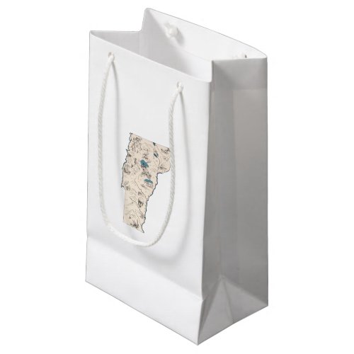 Vermont Vintage Picture Map Gift Bag