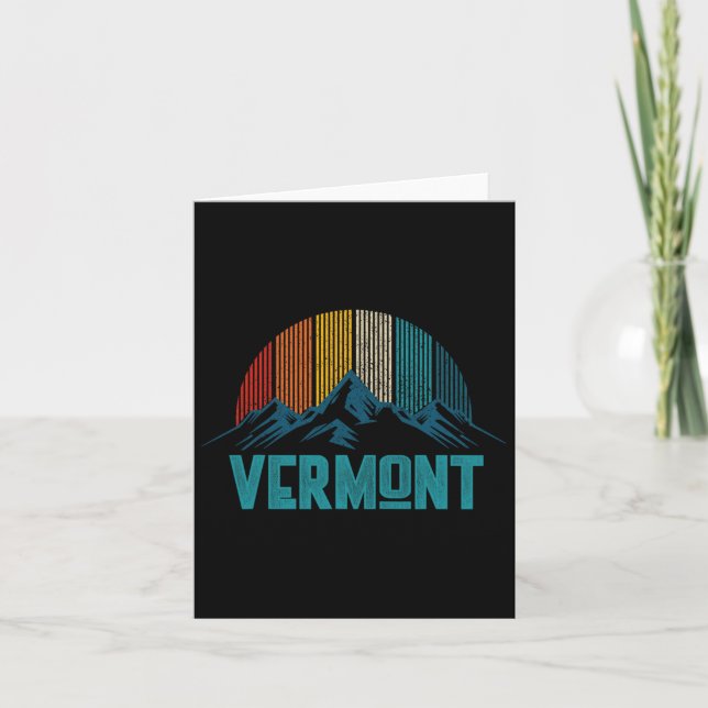 Vermont Vintage Souvenir  Card (Front)