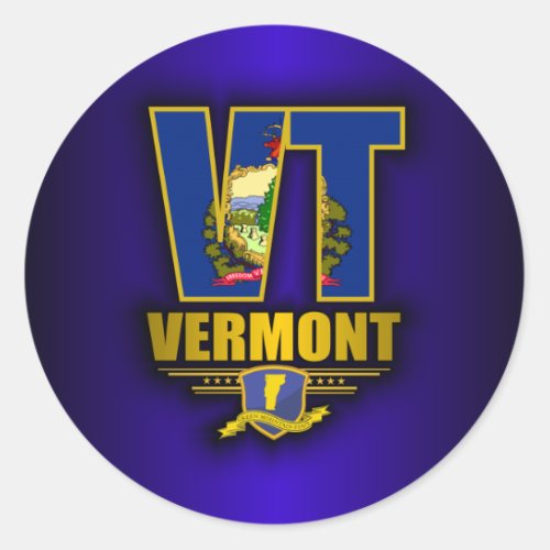 Vermont VT Classic Round Sticker