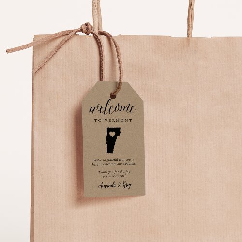 Vermont Wedding Welcome Gift Tags