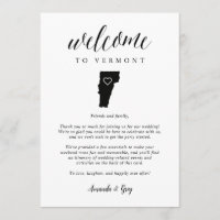 Vermont Wedding Welcome Letter & Itinerary