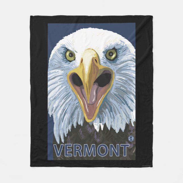 VermontEagle Up Close Fleece Blanket (Front)