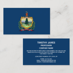 Vermonter Flag, Flag of Vermont Business Card