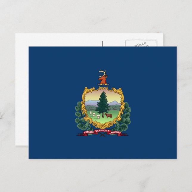 Vermonter Flag, Flag of Vermont Postcard (Front/Back)