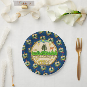 Vermonter Flag & Seal, Vermont Paper Plates