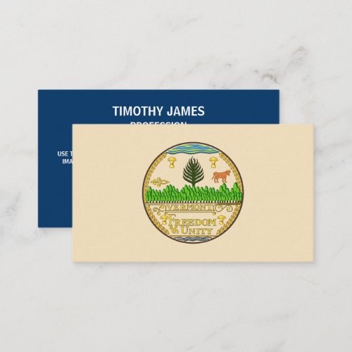Vermonter Seal Seal of Vermont Business Card
