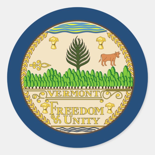 Vermonter Seal, Seal of Vermont Sticker (Front)