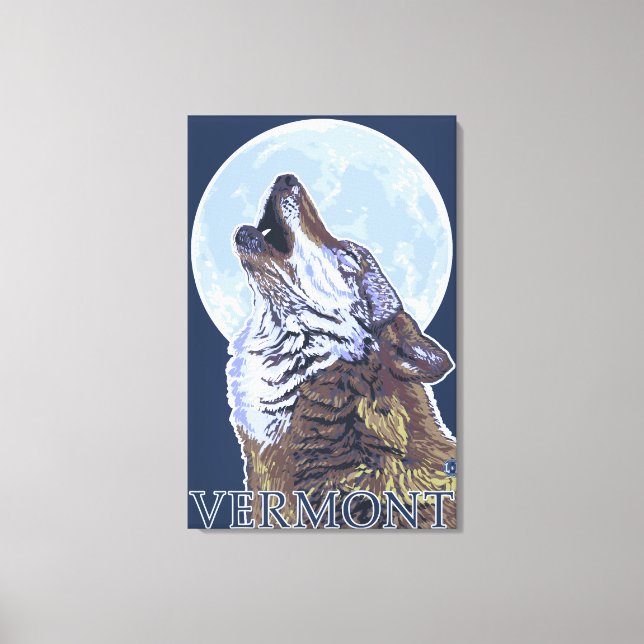 VermontHowling Wolf Canvas Print (Front)