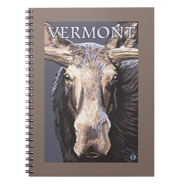 VermontMoose Up Close Notebook (Front)
