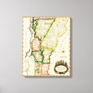 VermontPanoramic MapVermont 2 Canvas Print