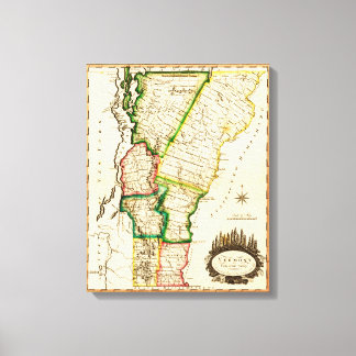 VermontPanoramic MapVermont 2 Canvas Print