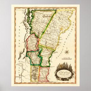 VermontPanoramic MapVermont 2 Poster