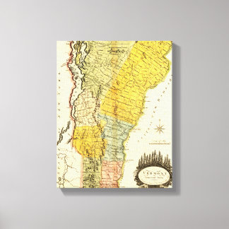VermontPanoramic MapVermont Canvas Print