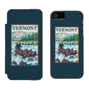 VermontRiver Rafting Scene Wallet Case For iPhone SE/5/5s