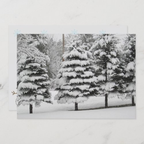 Vermonts Winter Wonderland in BW Flat Card