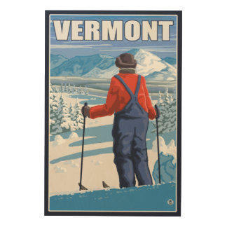 VermontSkier Admiring View Wood Wall Art