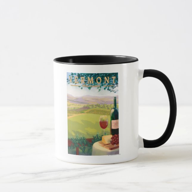VermontWine Country Scene Mug (Right)