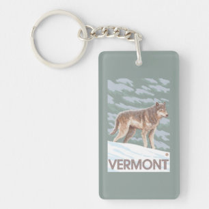 VermontWolf Scene Keychain