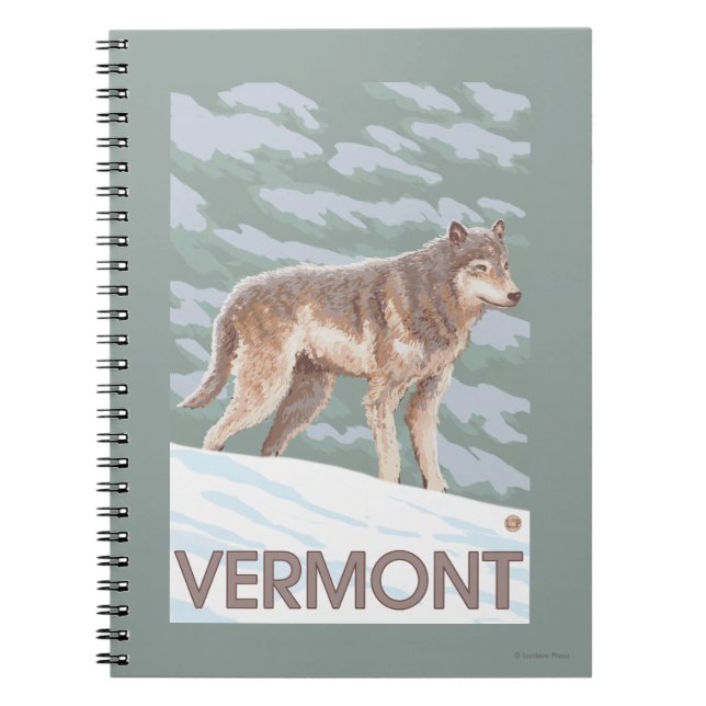 VermontWolf Scene Notebook (Front)