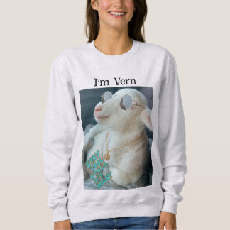 Vern the Prince of a Lamb Riding Shotgun Sweatshirt