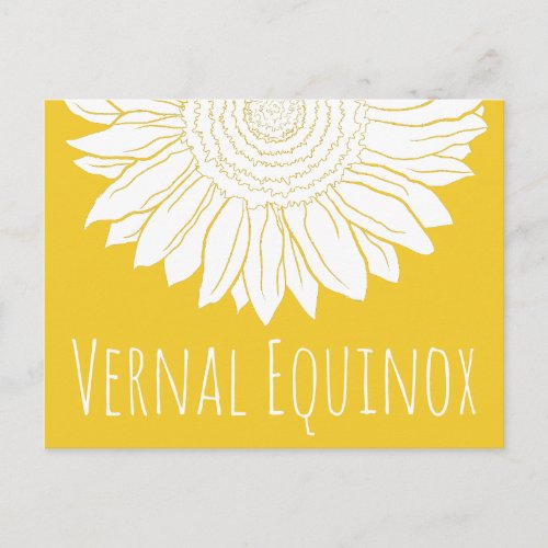 vernal equinox sunflower postcard