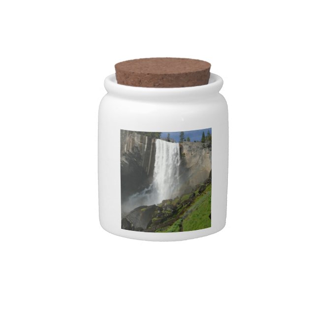 Vernal Falls I in Yosemite National Park Candy Jar (Front)