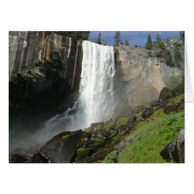 Vernal Falls I in Yosemite National Park Card (Front Horizontal)