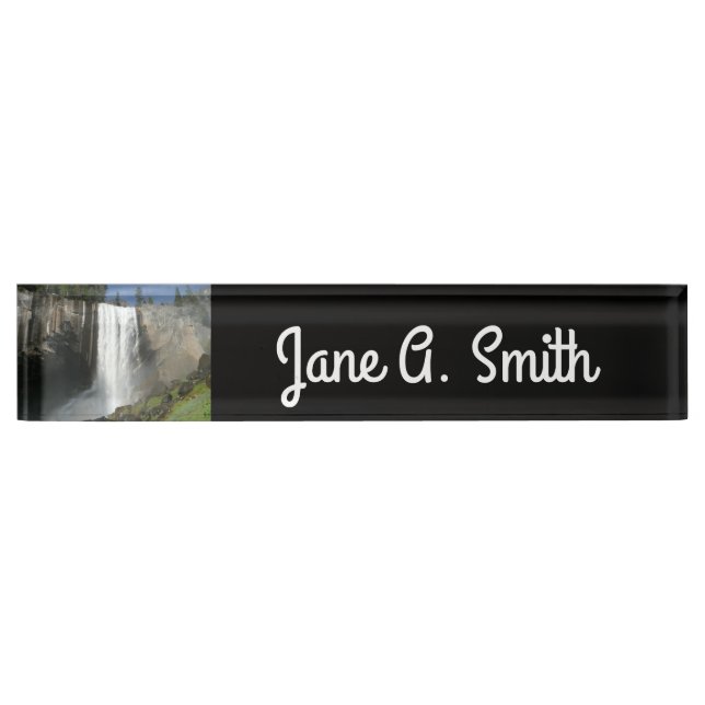 Vernal Falls I in Yosemite National Park Desk Name Plate (Front)