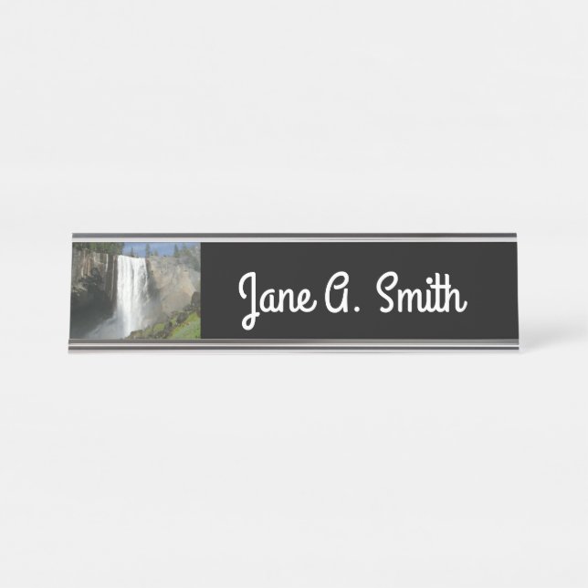 Vernal Falls I in Yosemite National Park Desk Name Plate (Front)