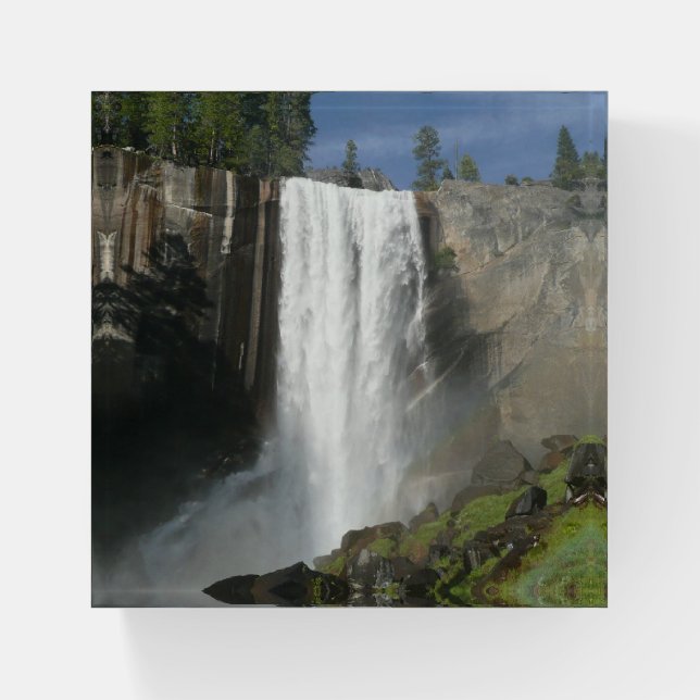 Vernal Falls I in Yosemite National Park Paperweight (Front)