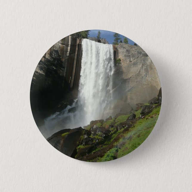 Vernal Falls I in Yosemite National Park Pinback Button (Front)