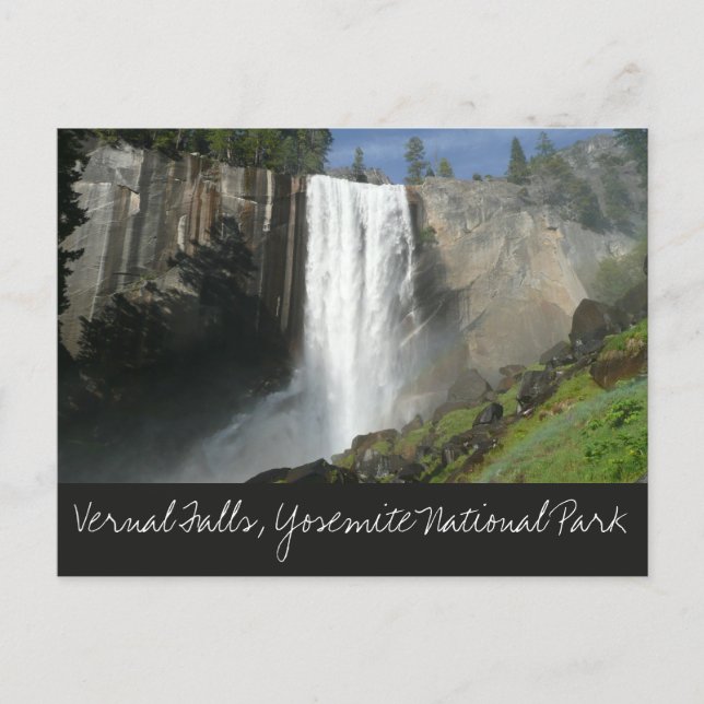 Vernal Falls I in Yosemite National Park Postcard (Front)