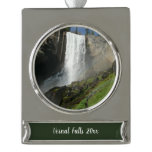 Vernal Falls I in Yosemite National Park Silver Plated Banner Ornament