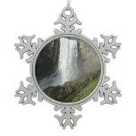Vernal Falls I in Yosemite National Park Snowflake Pewter Christmas Ornament