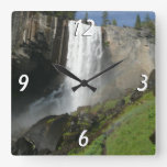 Vernal Falls I in Yosemite National Park Square Wall Clock