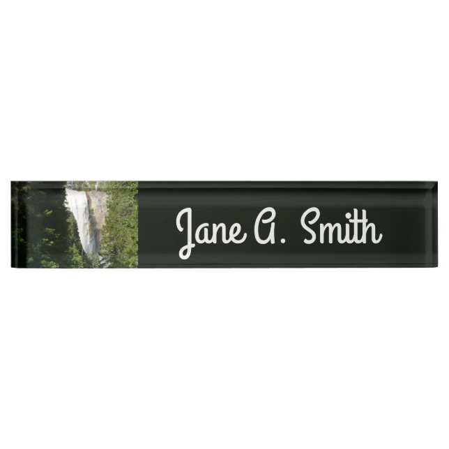 Vernal Falls II in Yosemite National Park Desk Name Plate (Front)