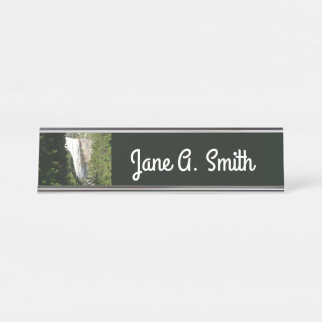 Vernal Falls II in Yosemite National Park Desk Name Plate (Front)