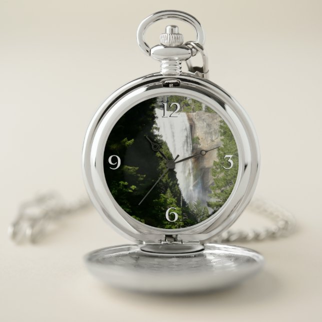 Vernal Falls II in Yosemite National Park Pocket Watch (Inside)