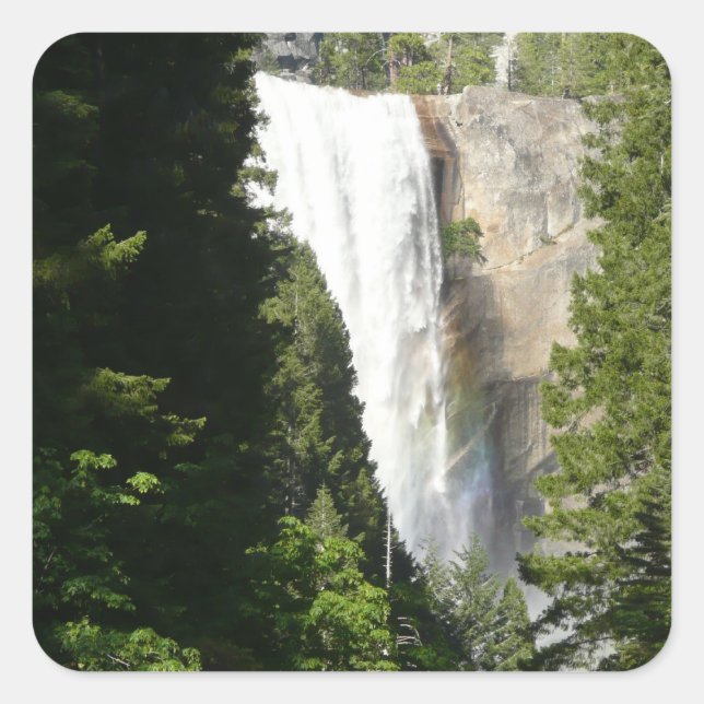Vernal Falls II in Yosemite National Park Square Sticker (Front)