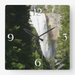 Vernal Falls II in Yosemite National Park Square Wall Clock